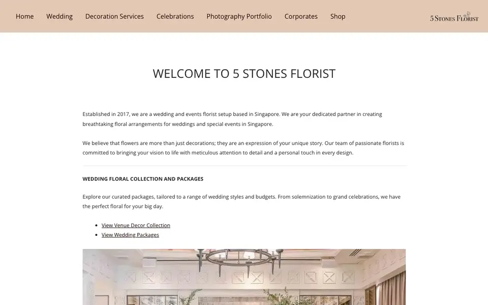 5 Stones Florist (Online Florist) website homepage, 4 Oct 2026