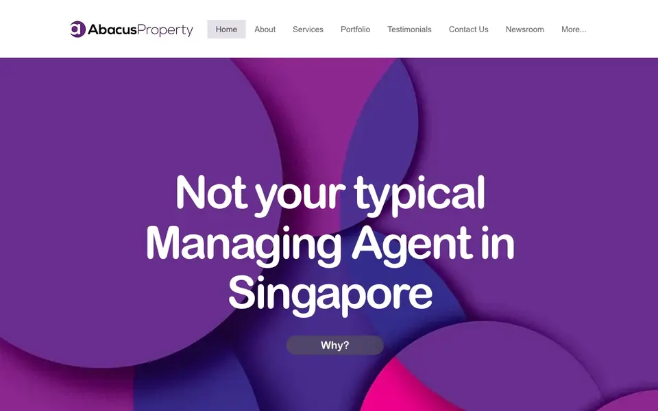 Abacus Property website homepage, 4 Oct 2026