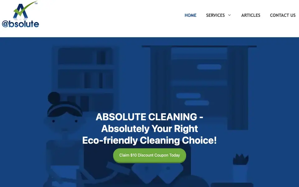 @bsolute Cleaning website homepage, 4 Oct 2026