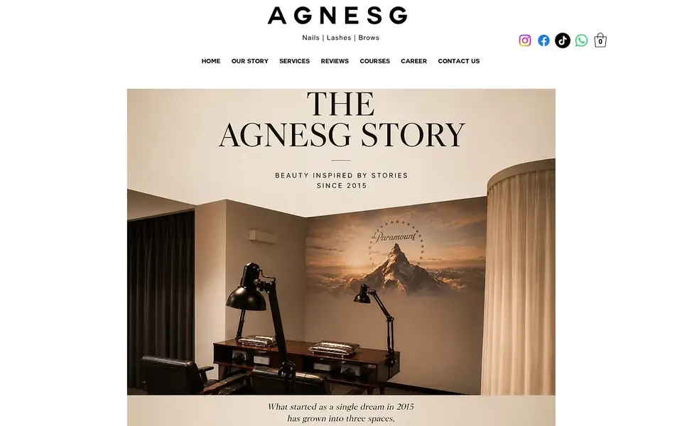AgnesG Nails website homepage, 4 Oct 2026