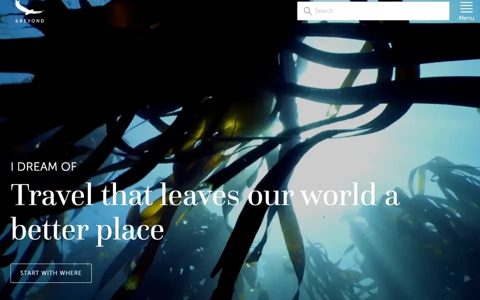 And Beyond website homepage, 4 Oct 2026