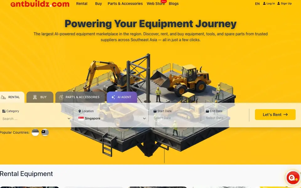 Antbuildz website homepage, 4 Oct 2026
