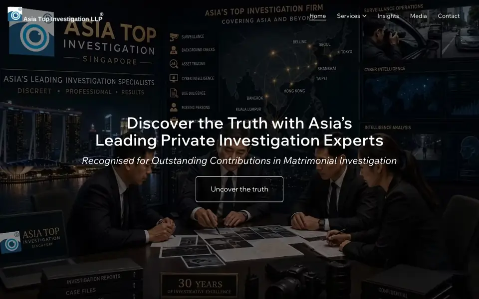 Asia Top Investigation LLP website homepage, 4 Oct 2026