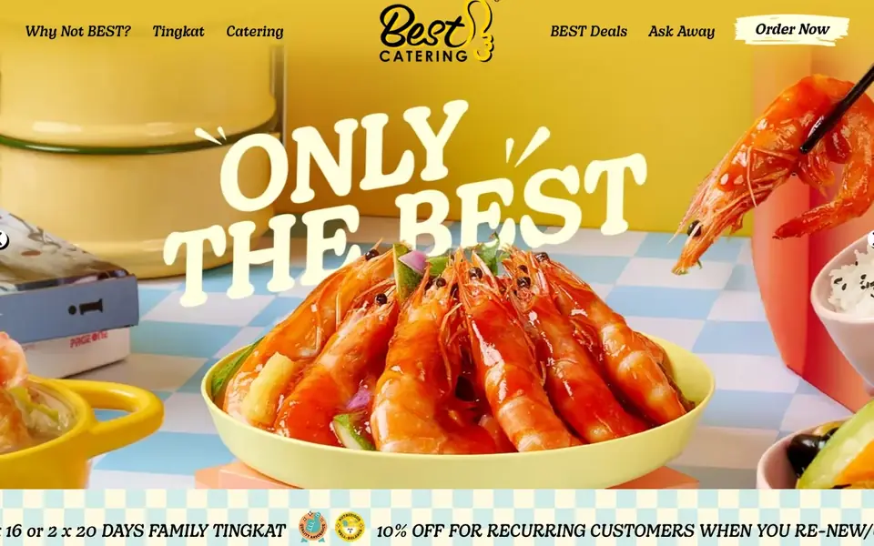 Best Catering Pte Ltd website homepage, 4 Oct 2026