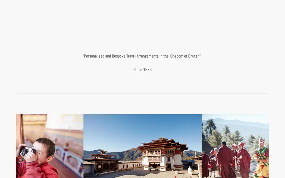 Bhutan Scenic Tours website homepage, 4 Oct 2026