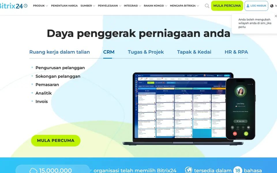 Bitrix24 website homepage, 4 Oct 2026