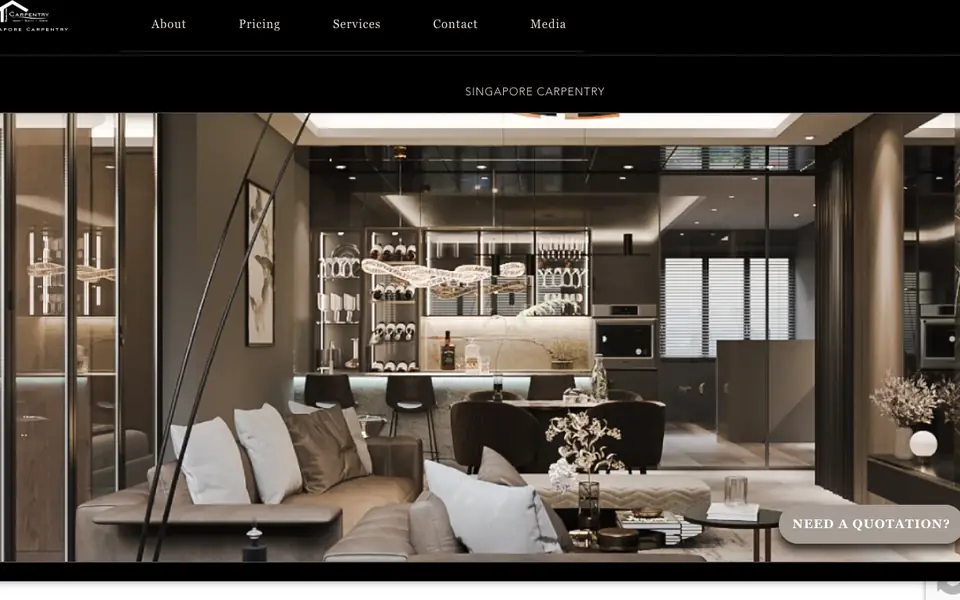 Singapore Carpentry website homepage, 4 Oct 2026