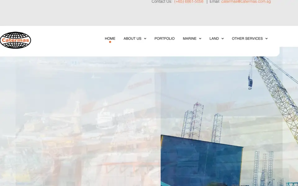 Catermas Engineering Pte Ltd website homepage, 4 Oct 2026