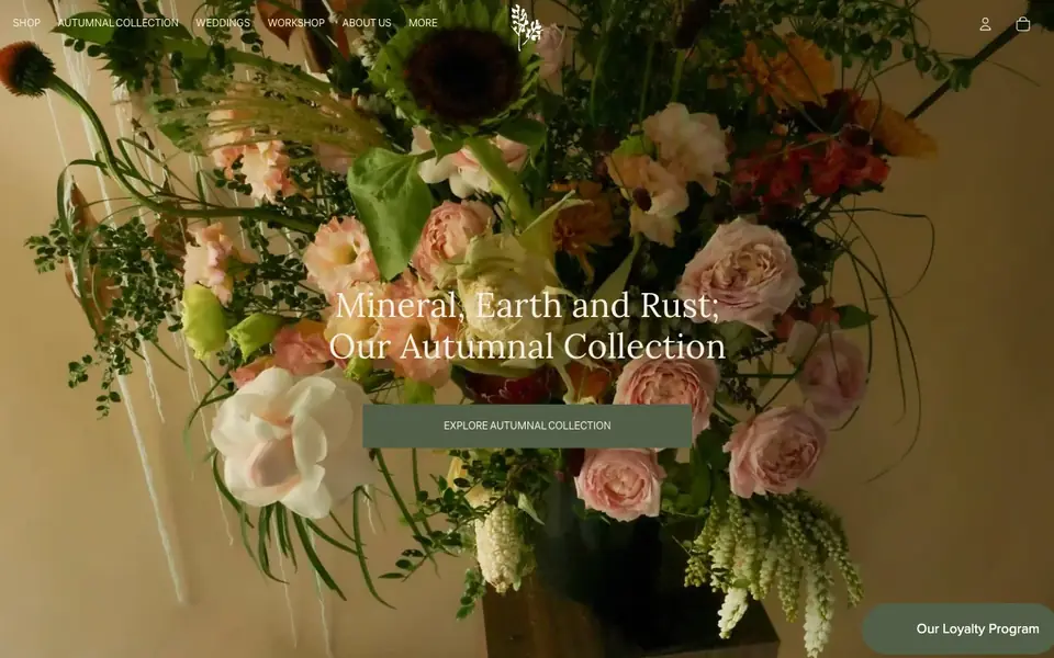 Charlotte Puxley Flowers website homepage, 4 Oct 2026