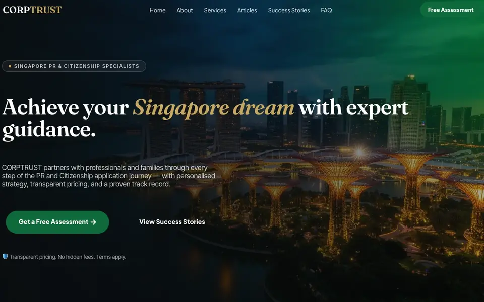 Corptrust website homepage, 4 Oct 2026