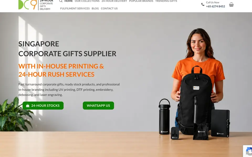 DC9 Gifts Pte Ltd website homepage, 4 Oct 2026
