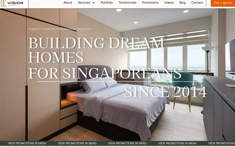 DC Vision Design website homepage, 4 Oct 2026