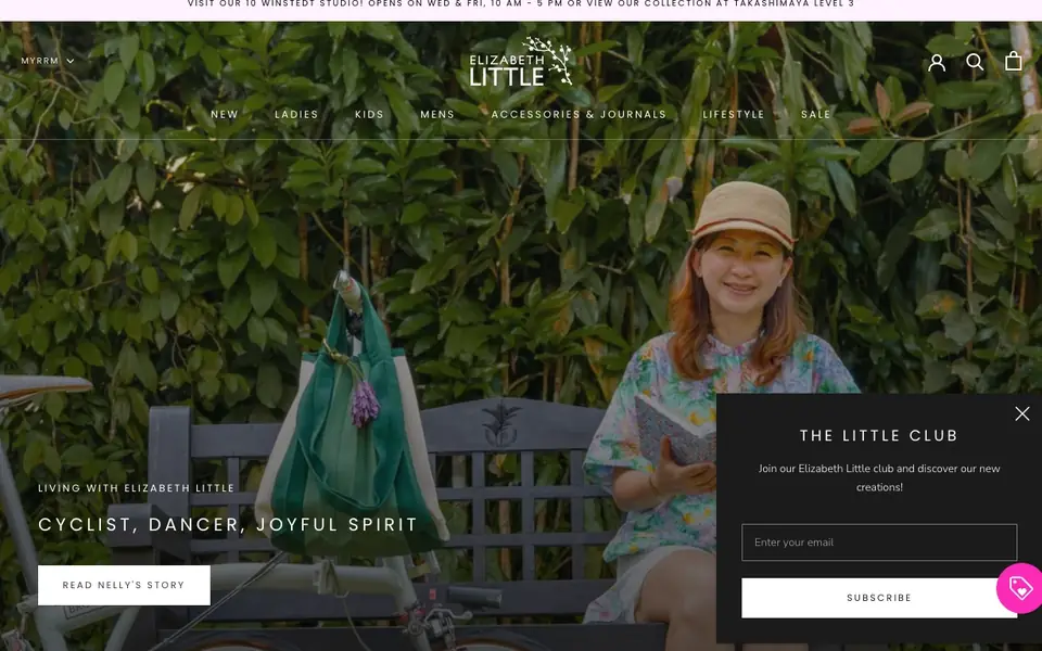 Elizabeth Little website homepage, 4 Oct 2026