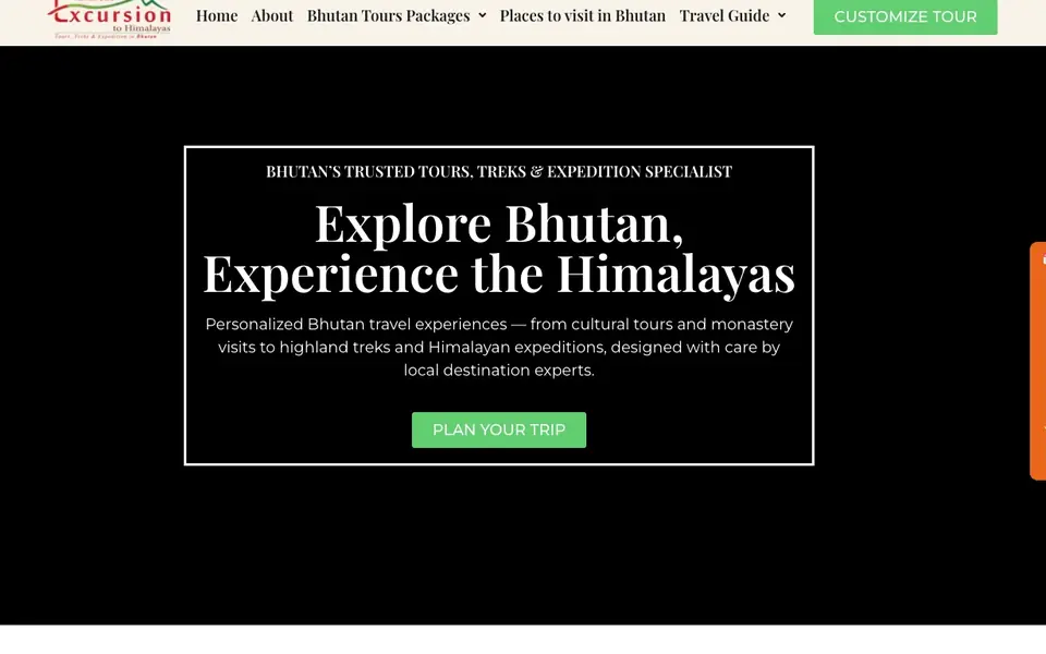 Excursion To Himalayas Tours website homepage, 4 Oct 2026