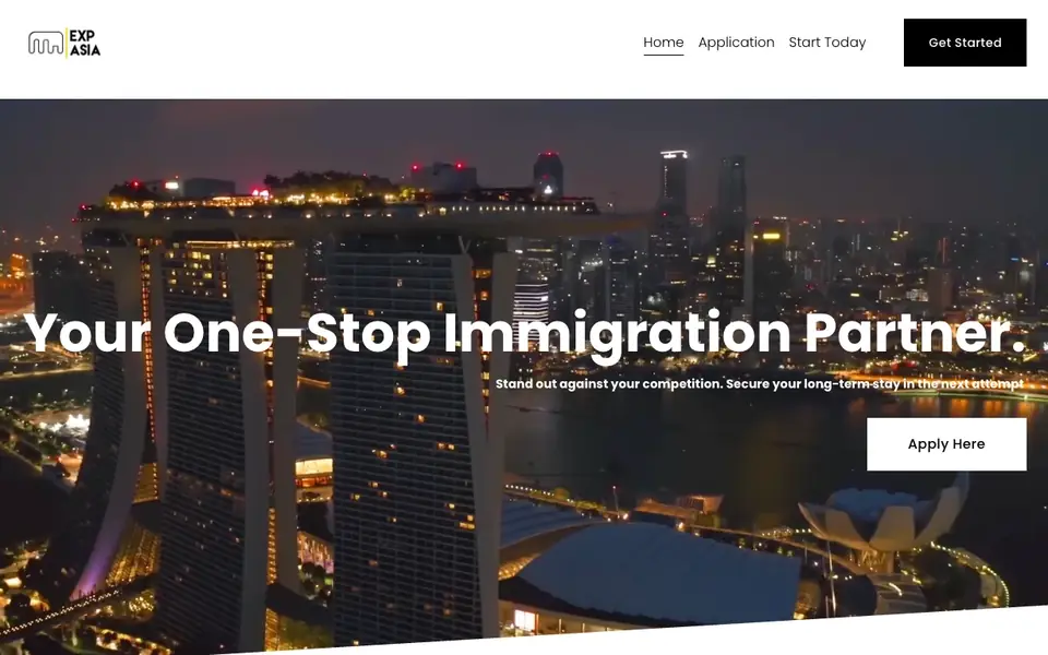 Expatriate Asia Pte Ltd website homepage, 4 Oct 2026