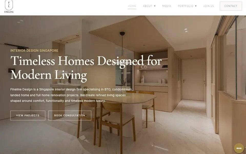 Fineline Design website homepage, 4 Oct 2026