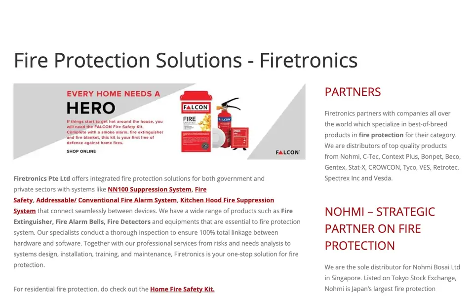 Firetronics website homepage, 4 Oct 2026