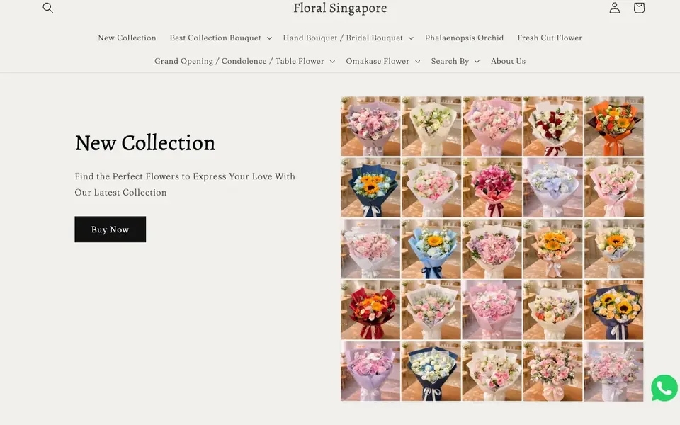 Floral Singapore website homepage, 4 Oct 2026