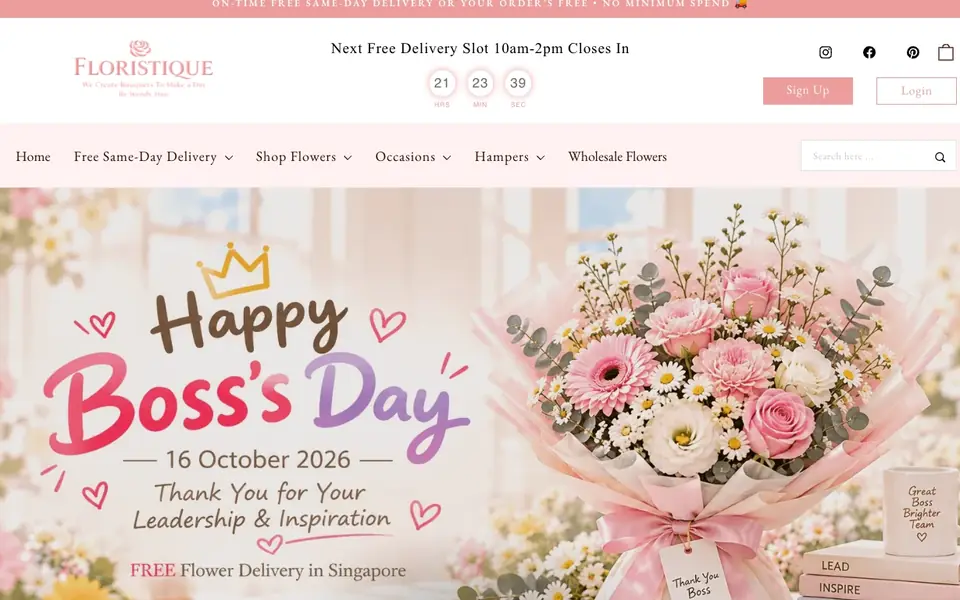 Floristique website homepage, 4 Oct 2026