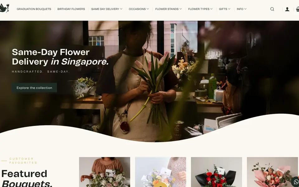 Flowers and Kisses website homepage, 4 Oct 2026