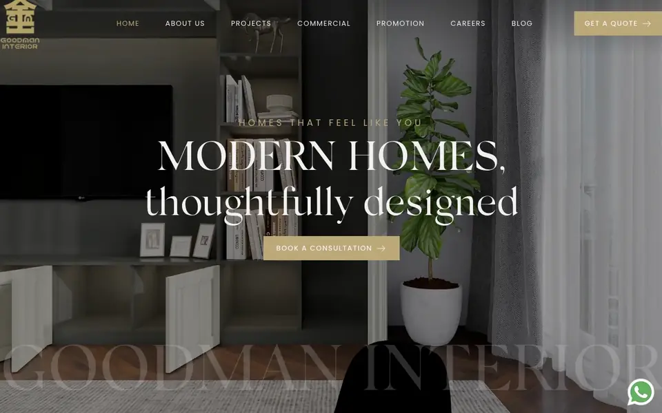 Goodman Interior website homepage, 4 Oct 2026