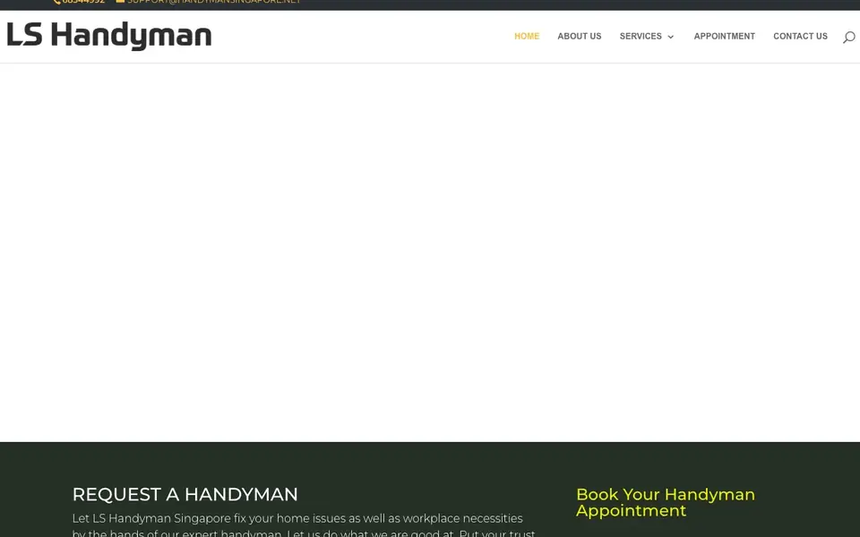 LS Handyman Service website homepage, 4 Oct 2026
