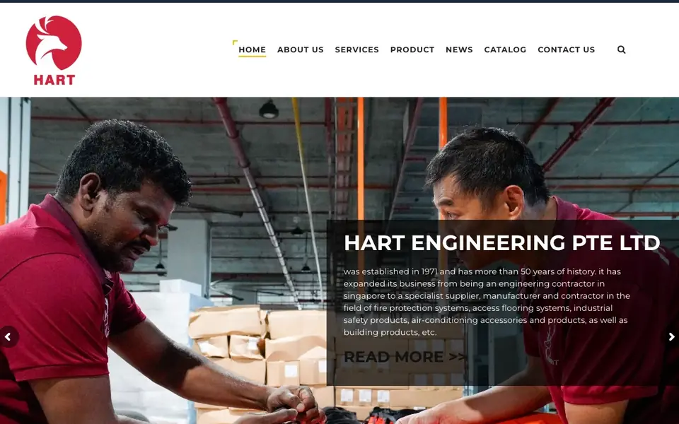Hart Engineering website homepage, 4 Oct 2026