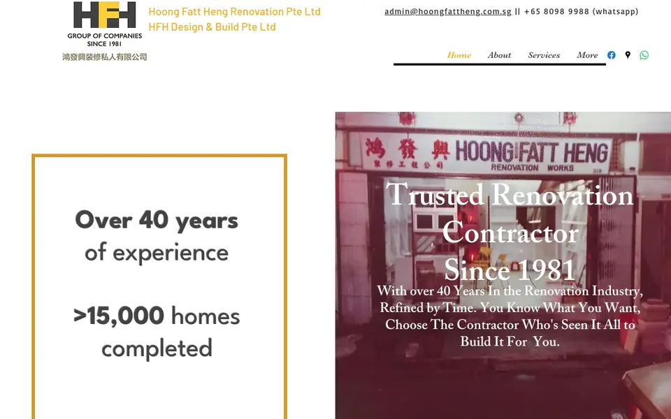 Hoong Fatt Heng website homepage, 4 Oct 2026