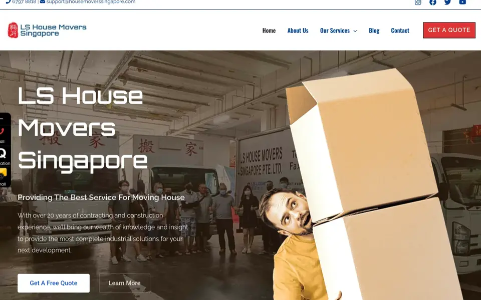 LS House Movers website homepage, 4 Oct 2026