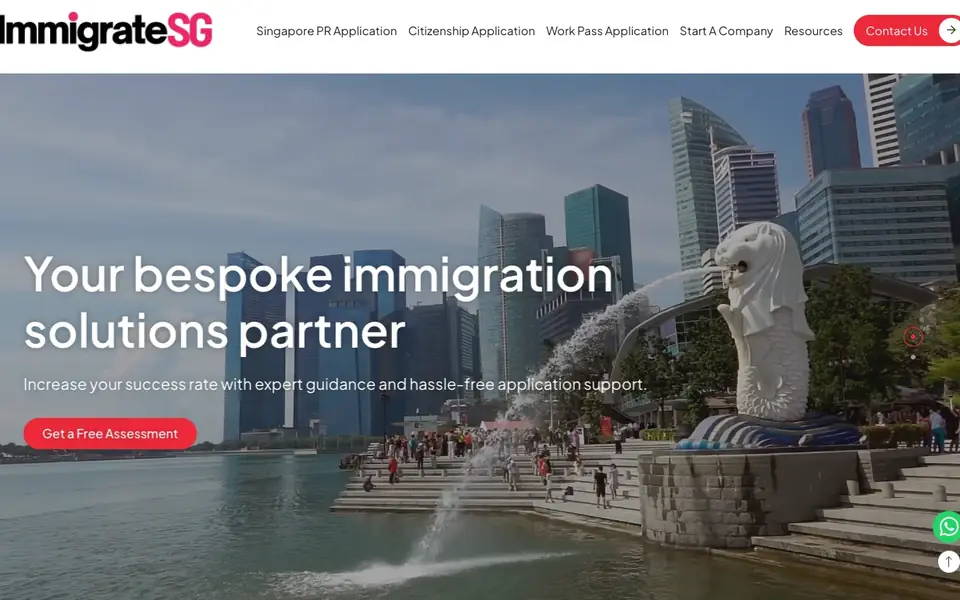 Immigration SG website homepage, 4 Oct 2026