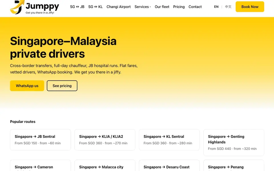 Jumppy Pte Ltd website homepage, 4 Oct 2026
