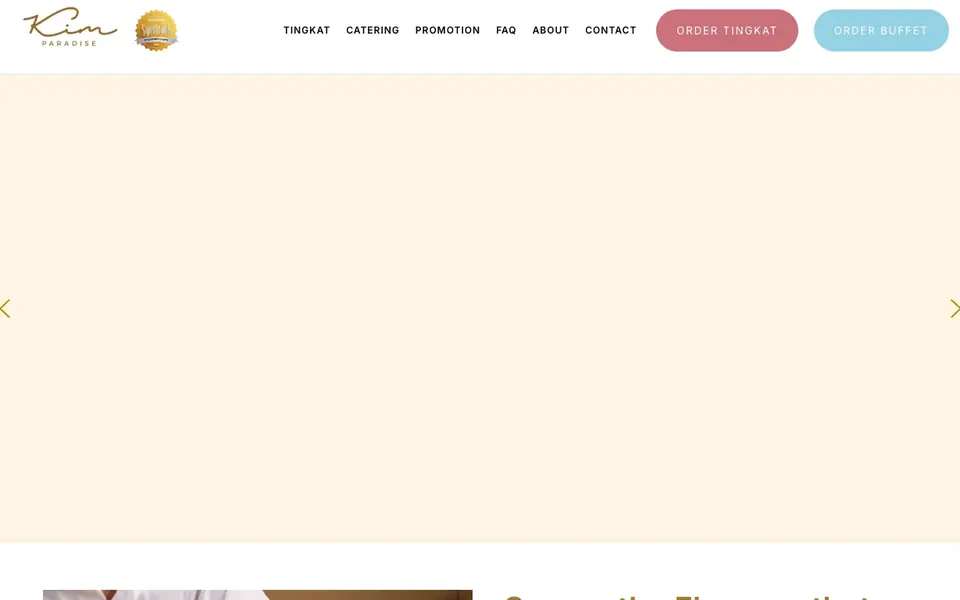 Kim Paradise website homepage, 4 Oct 2026