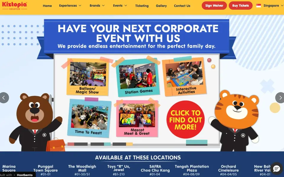 Bouncetopia by Kiztopia website homepage, 4 Oct 2026