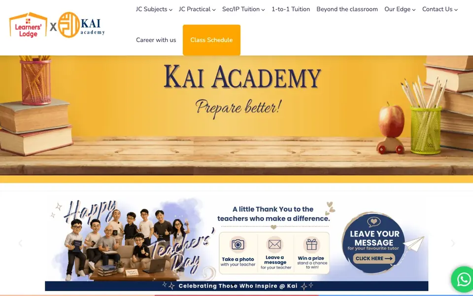 Learners’ Lodge website homepage, 4 Oct 2026