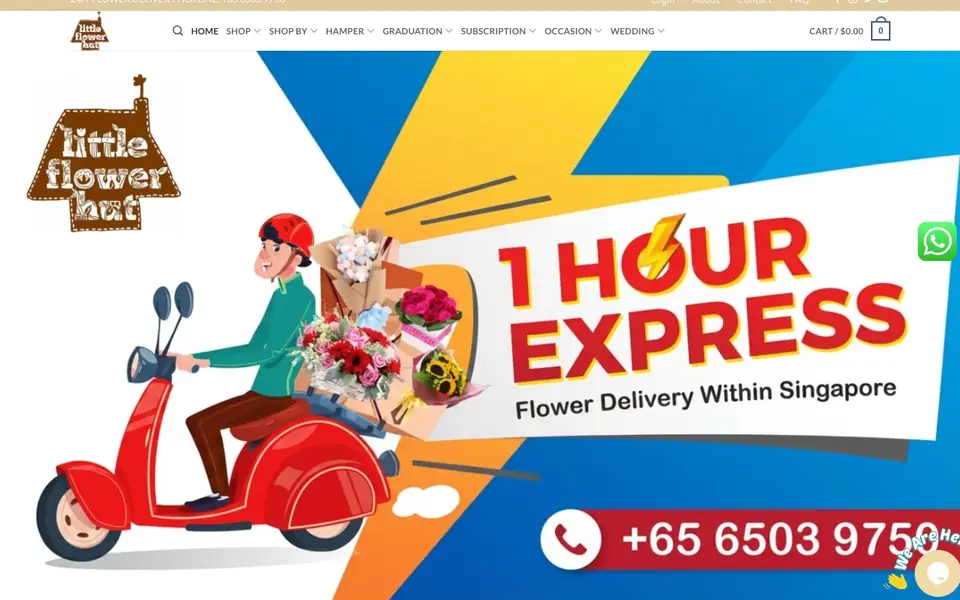 Little Flower Hut website homepage, 4 Oct 2026