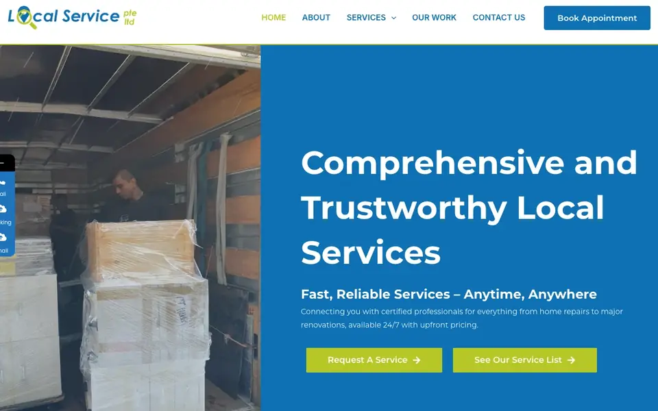 Local Service website homepage, 4 Oct 2026