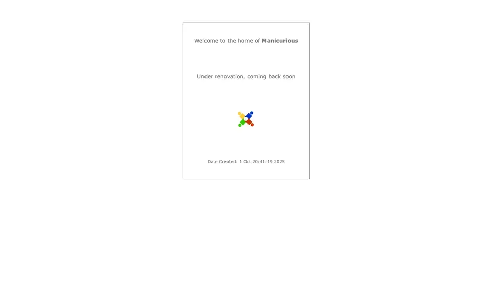 Manicurious website homepage, 4 Oct 2026