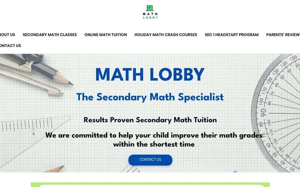 Math Lobby website homepage, 4 Oct 2026