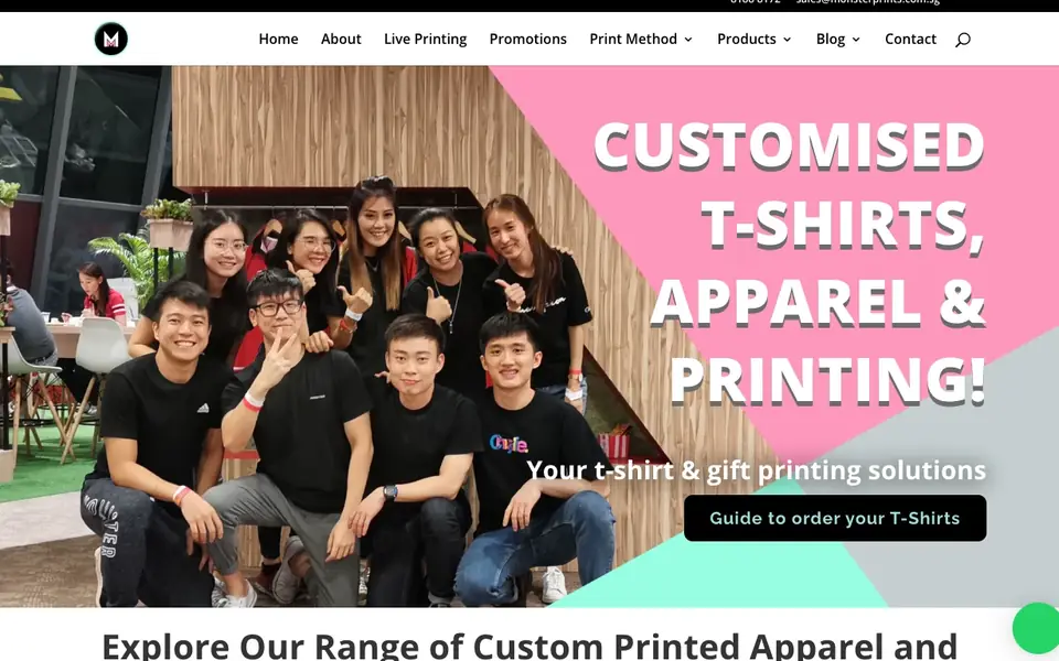 Monster Prints website homepage, 4 Oct 2026