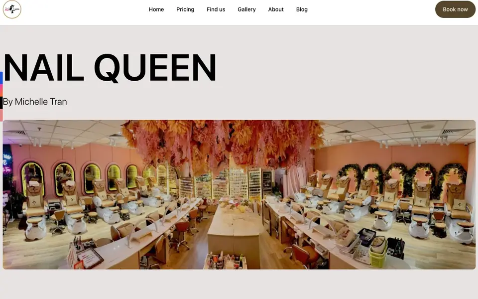 Nail Queen By Michelle Tran website homepage, 4 Oct 2026