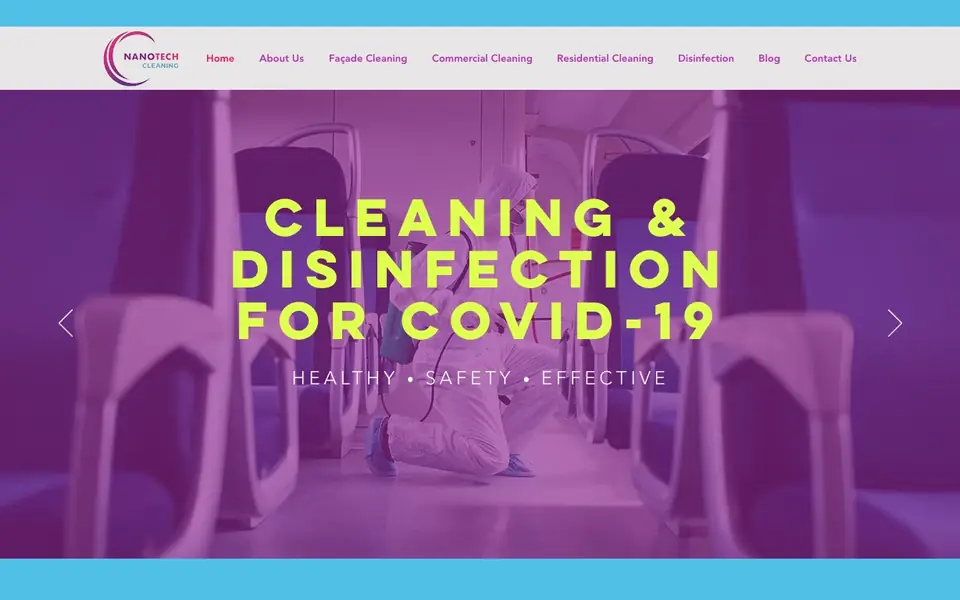 Nanotech Cleaning Solutions website homepage, 4 Oct 2026