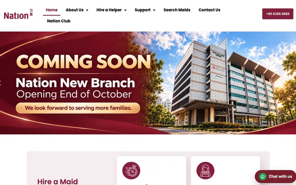 Nation Human Resources website homepage, 4 Oct 2026
