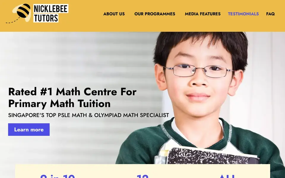 Nicklebee Tutors website homepage, 4 Oct 2026