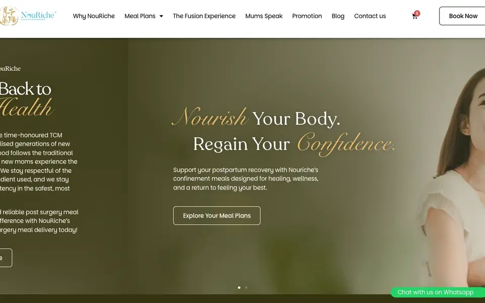 NouRiche website homepage, 4 Oct 2026