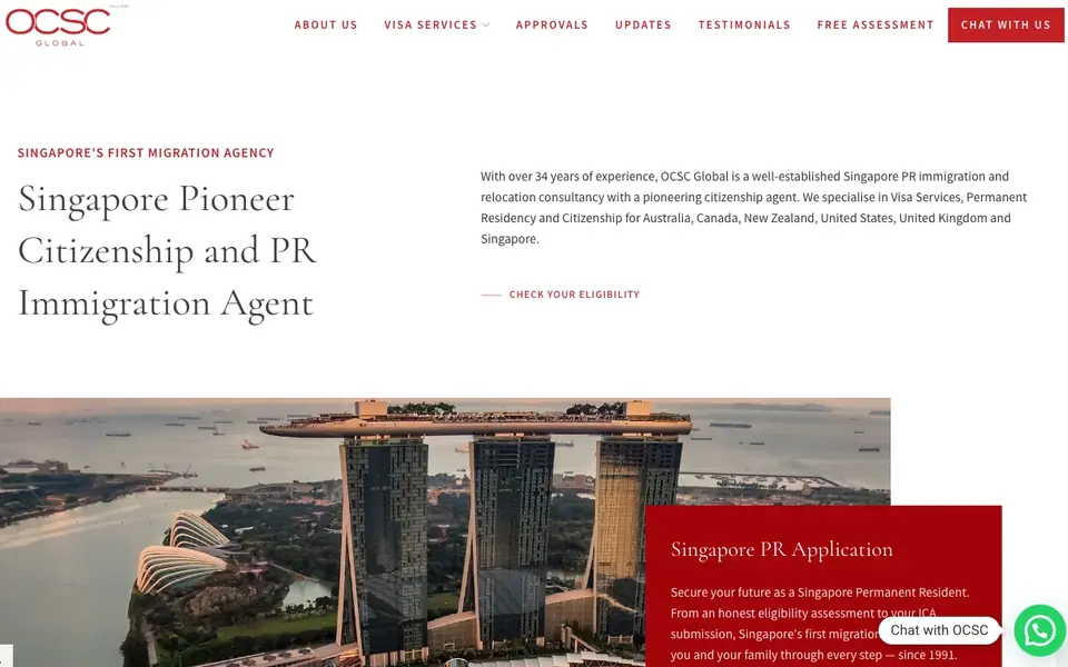 OCSC Global Pte Ltd website homepage, 4 Oct 2026