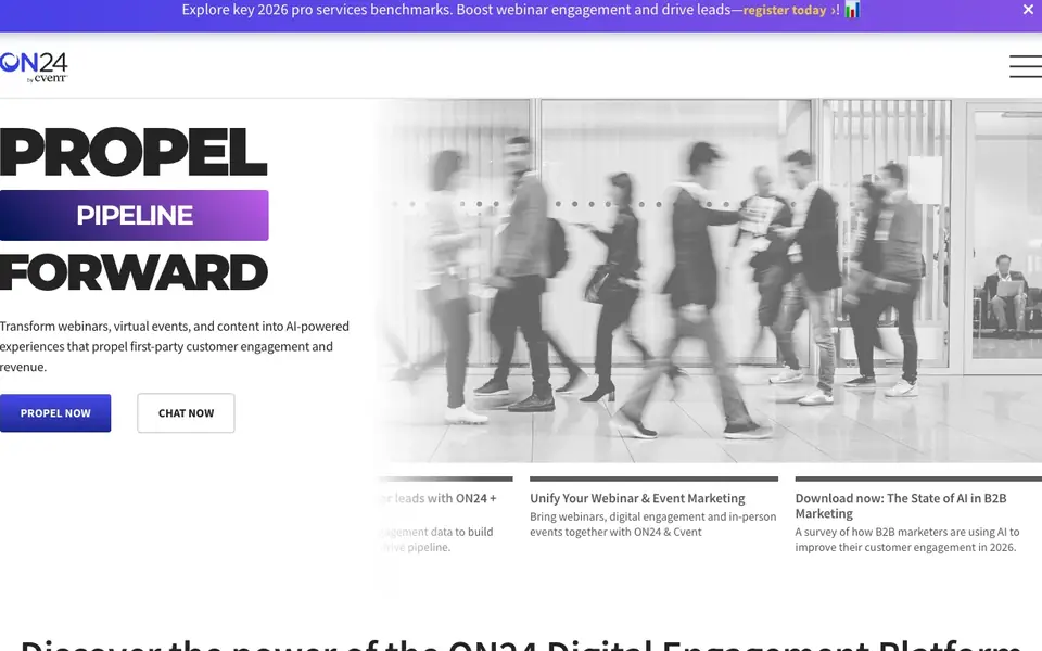 On24 website homepage, 4 Oct 2026