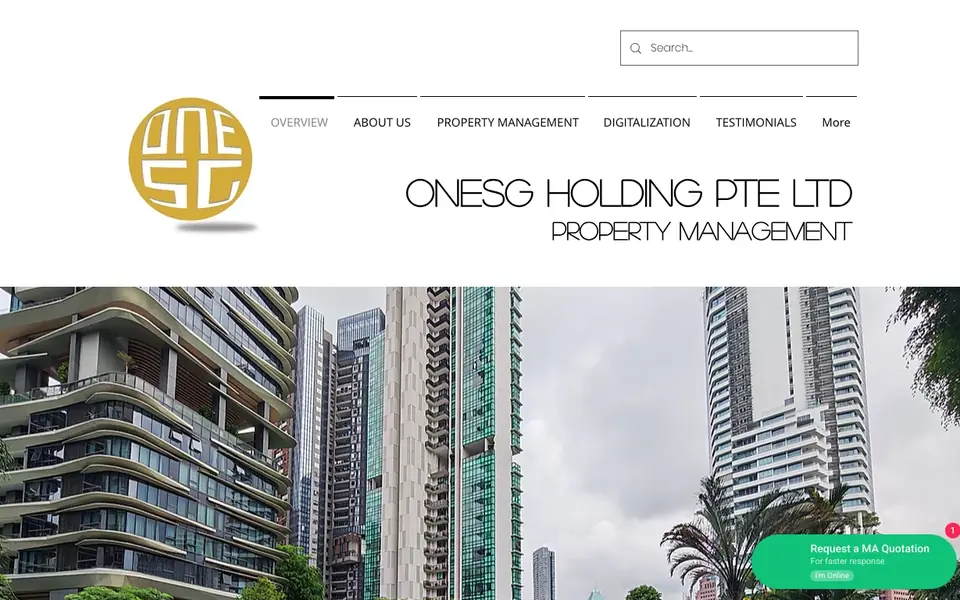 OneSG website homepage, 4 Oct 2026