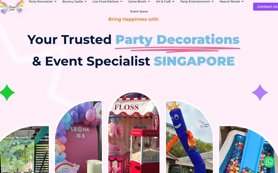 PartyFansSg website homepage, 4 Oct 2026