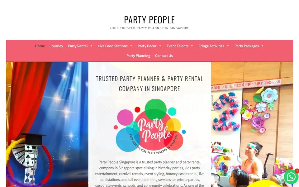 Party People website homepage, 4 Oct 2026