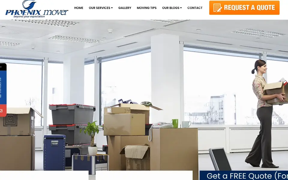 Phoenix Mover website homepage, 4 Oct 2026